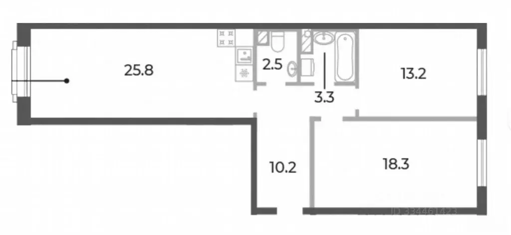 2-к кв. Санкт-Петербург Петровский просп., 9к2 (73.0 м) - Фото 1