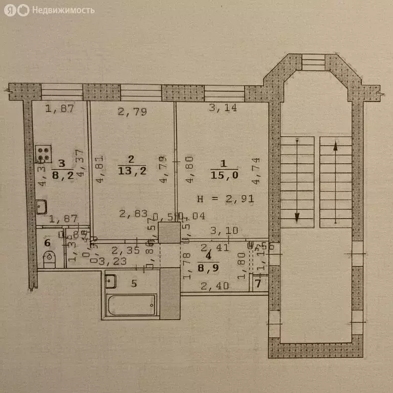 2-комнатная квартира: Екатеринбург, улица Грибоедова, 22 (49.9 м) - Фото 2