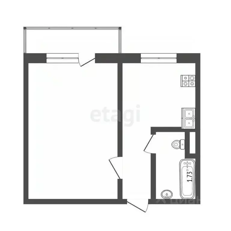 1-к кв. Мордовия, Саранск ул. Маринина, 19 (34.1 м) - Фото 0