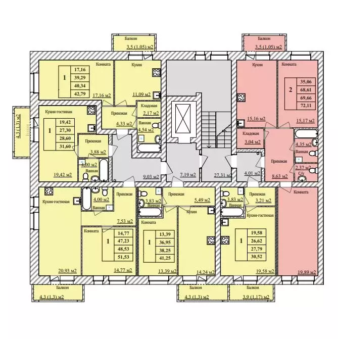 1-к кв. Ярославская область, Ярославль Уютный Квартал жилой комплекс ... - Фото 2