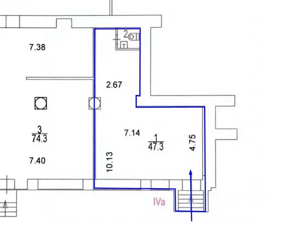 Торговая площадь в Москва Краснопрудная ул., 22-24 (49 м) - Фото 2