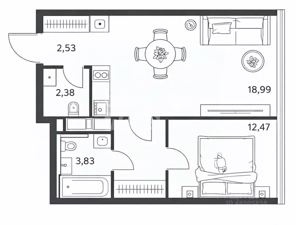 2-к кв. Москва Шереметьевская ул., 21 (40.2 м) - Фото 2