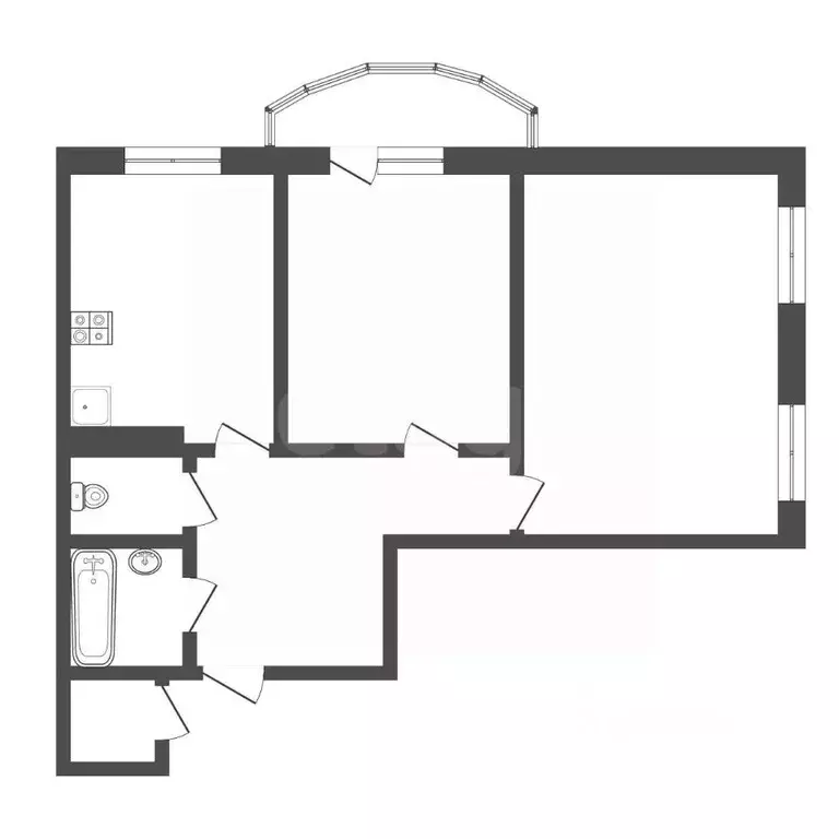 2-к кв. Тюменская область, Тюмень Антипино мкр, ул. Беловежская, 7к2 ... - Фото 1