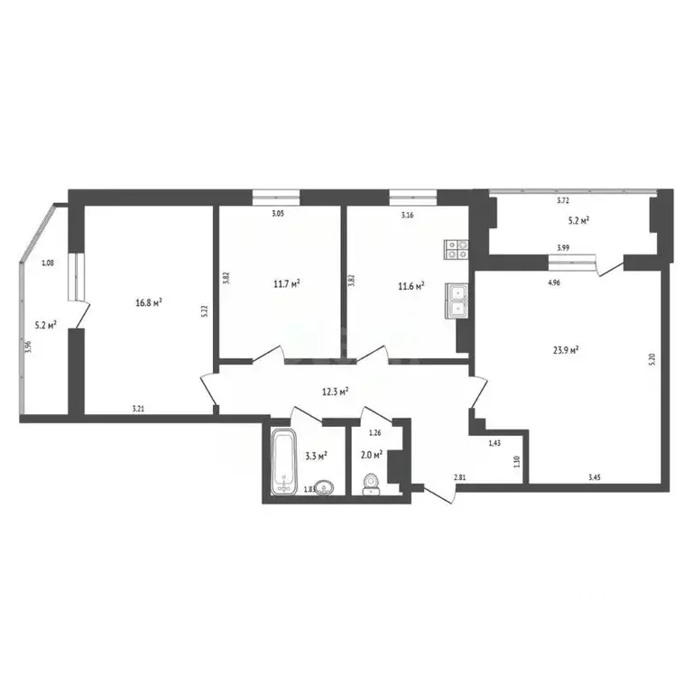 3-к кв. Мордовия, Саранск Севастопольская ул., 9А (80.0 м) - Фото 1