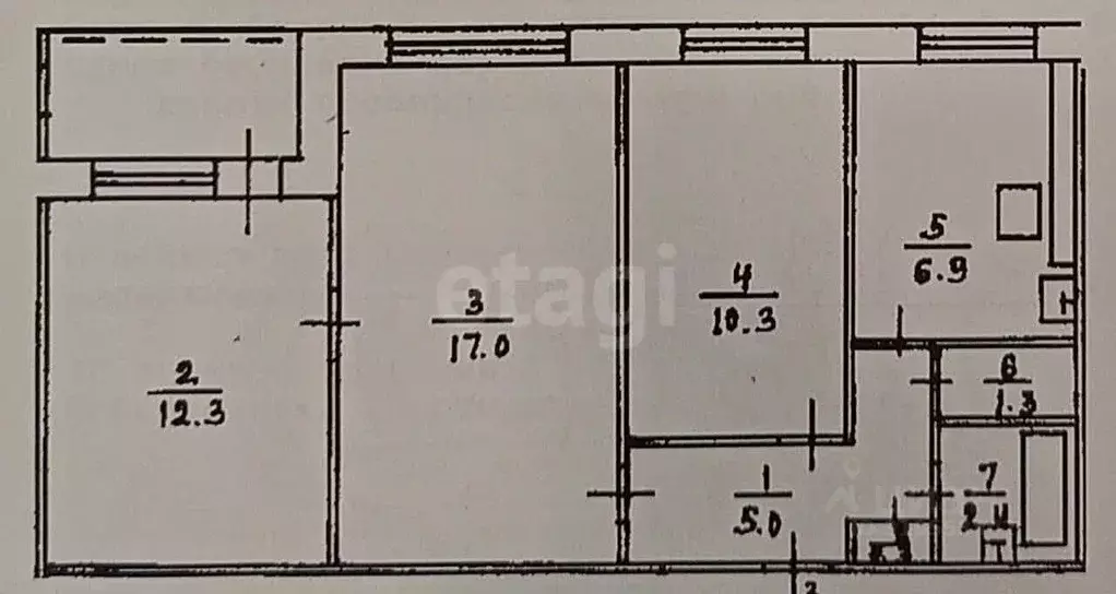 3-к кв. Башкортостан, Уфа ул. Менделеева, 211 (55.5 м) - Фото 0