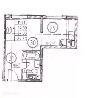 Квартира-студия, 24,3 м, 6/10 эт. - Фото 0