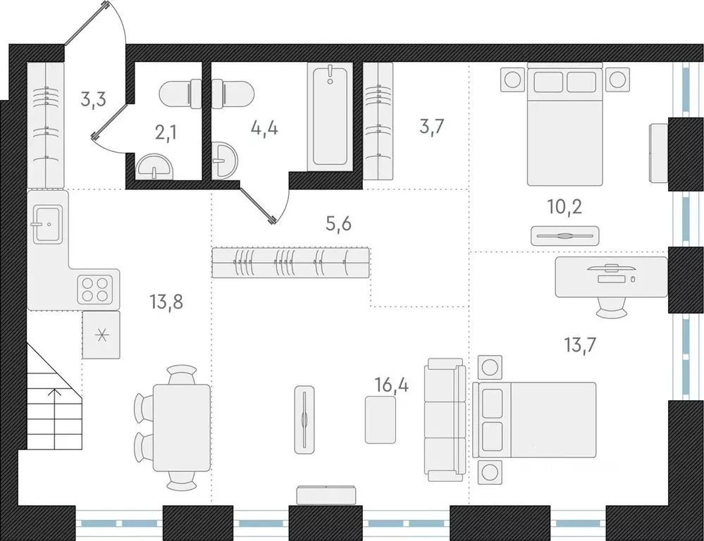 3-к кв. Новосибирская область, Новосибирск Анжерская ул. (102.0 м) - Фото 0