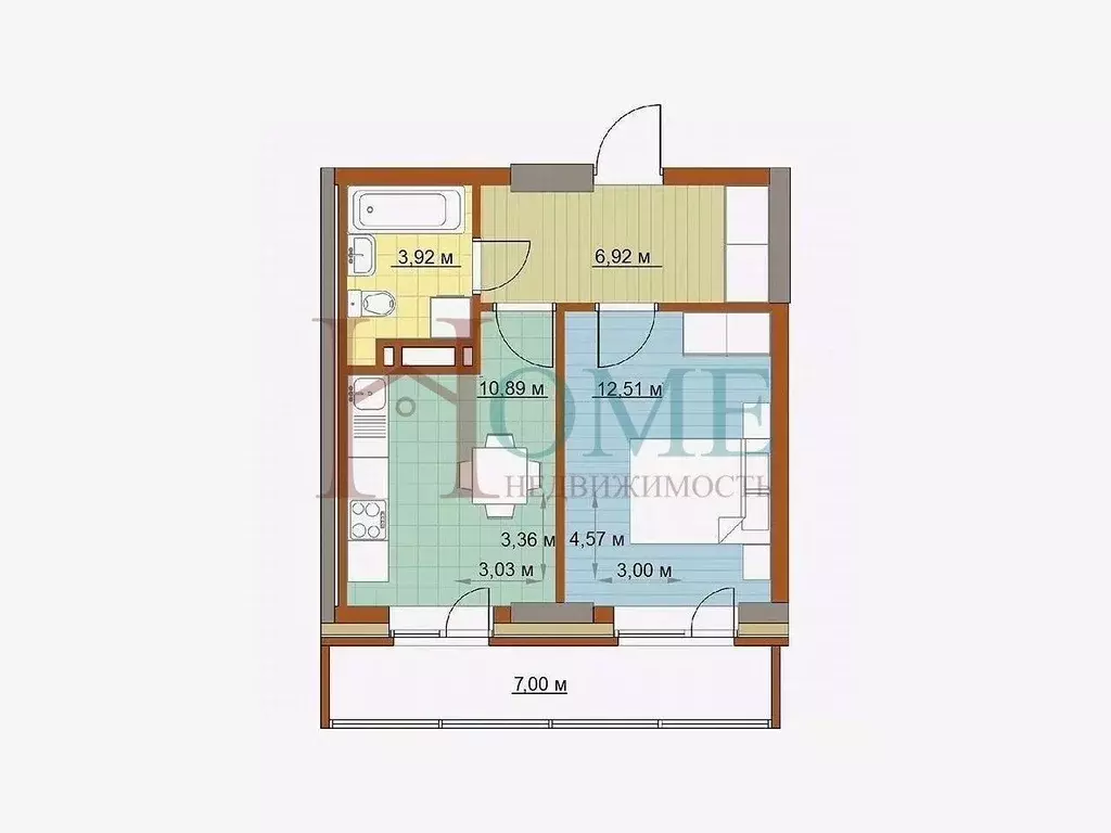 1-к кв. Новосибирская область, Новосибирск ул. Николая Островского, 60 ... - Фото 1