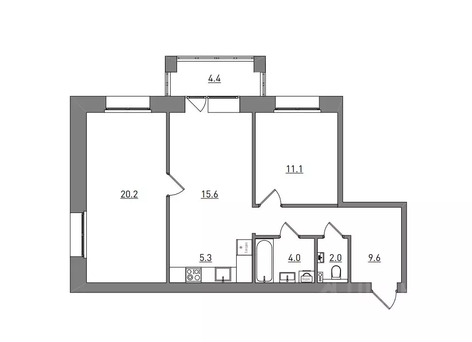 3-к кв. Кировская область, Киров городской округ, пос. Чистые Пруды ... - Фото 2
