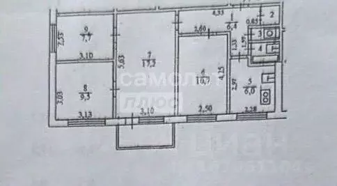 4-к кв. Липецкая область, Липецк ул. Филипченко, 13 (64.3 м) - Фото 2