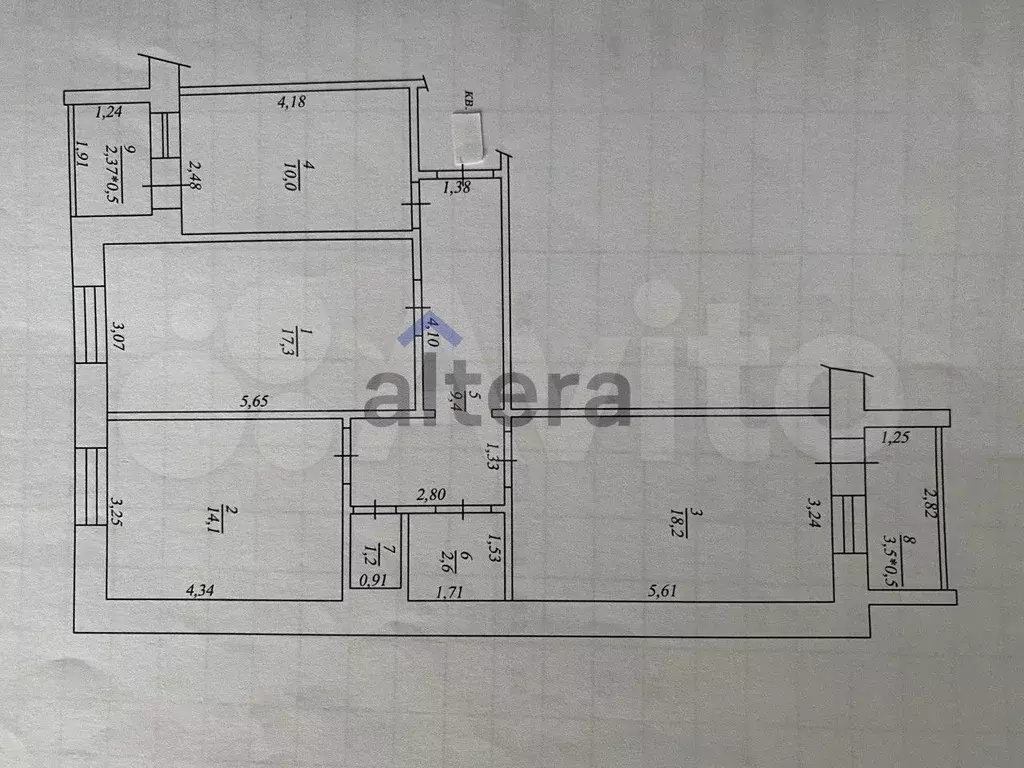 3-к. квартира, 76 м, 5/10 эт. - Фото 0