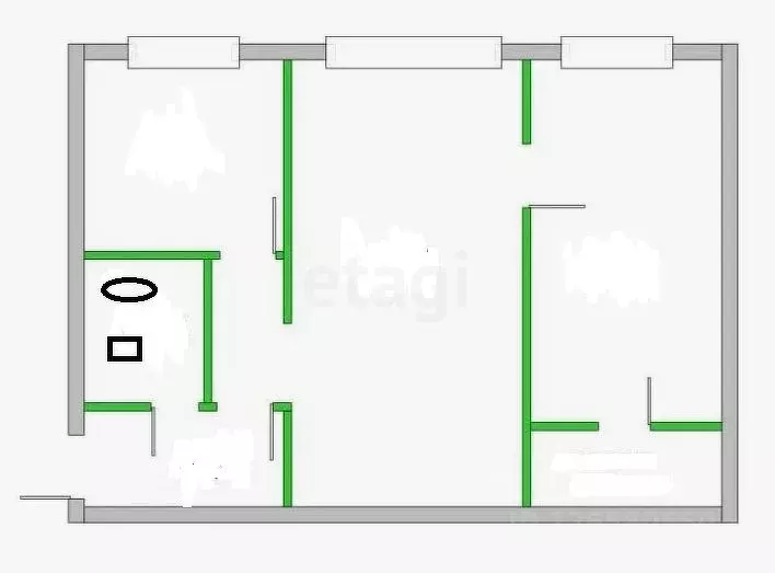 2-к кв. Кемеровская область, Новокузнецк ул. Тореза, 24 (44.1 м) - Фото 1