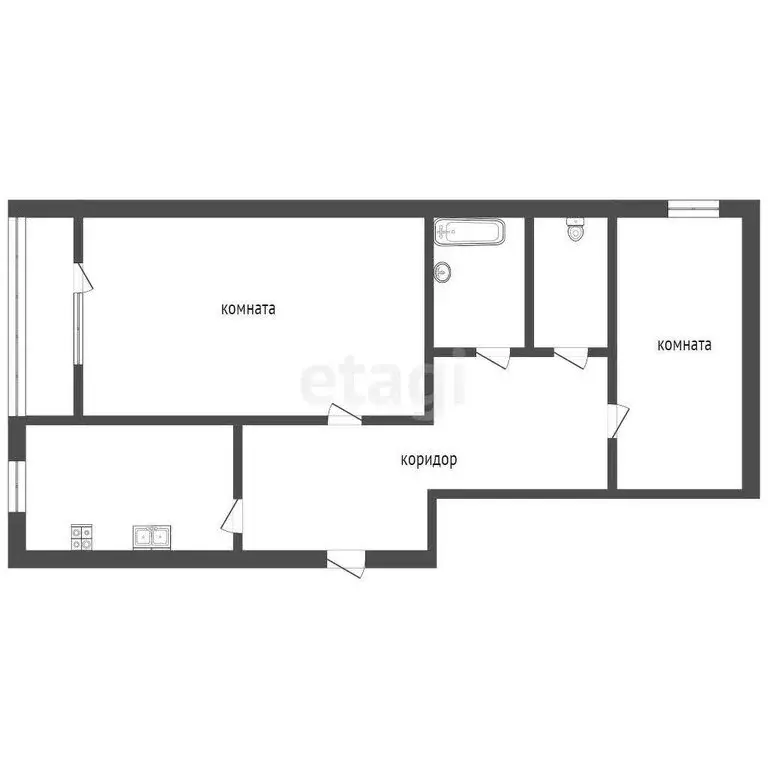 2-комнатная квартира: Заводоуковск, улица Мелиораторов, 8 (46.8 м) - Фото 1
