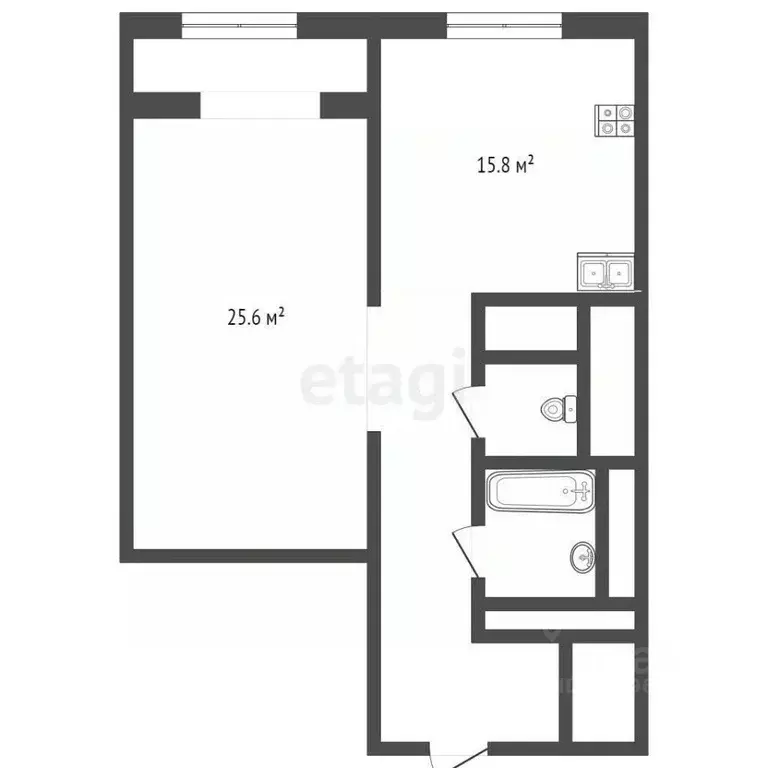 1-к кв. Московская область, Мытищи ул. Мира, 30 (45.1 м) - Фото 1