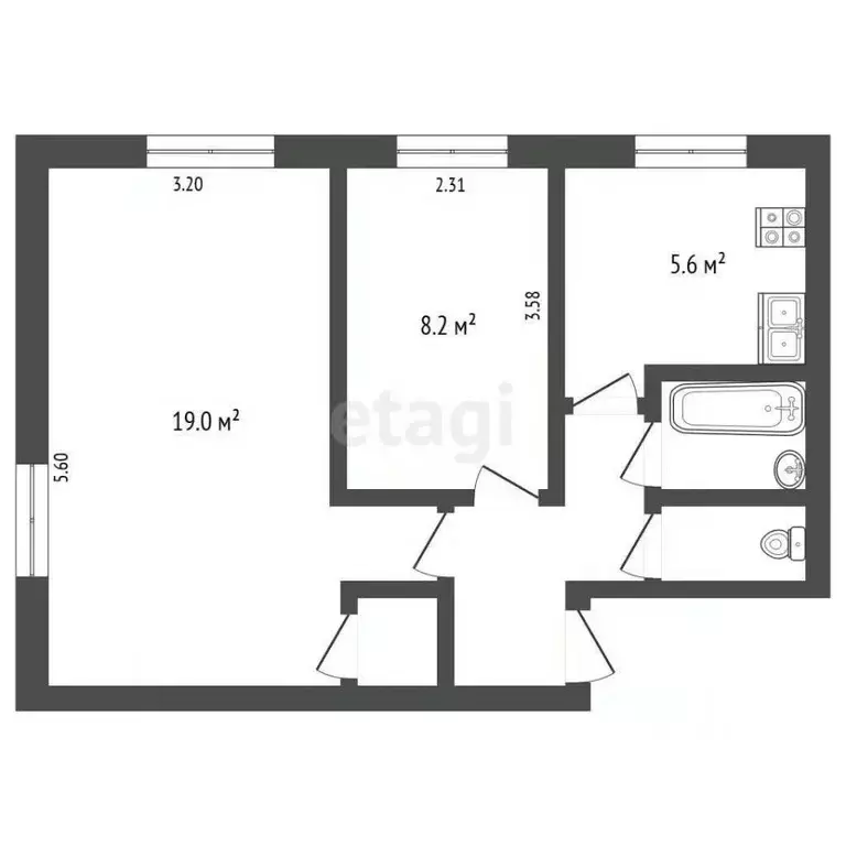 2-к кв. Москва Нагорная ул., 18К3 (40.8 м) - Фото 2