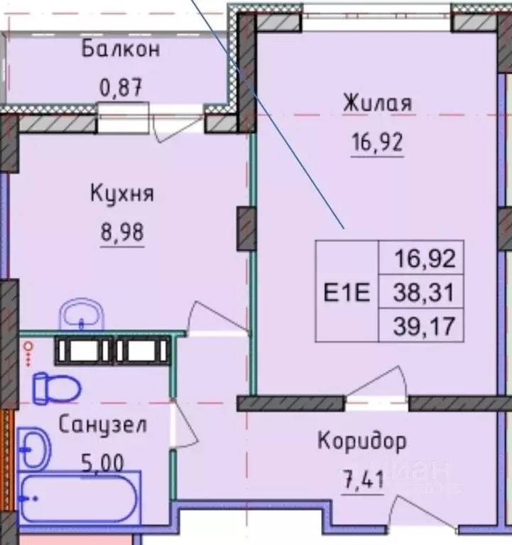 1-к кв. Ярославская область, Ярославль ул. Брагинская, 18к3 (38.0 м) - Фото 0