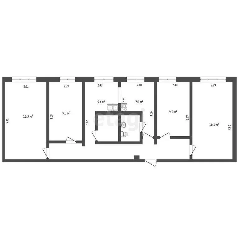 4-комнатная квартира: Челябинск, улица Либкнехта, 36 (84 м) - Фото 0