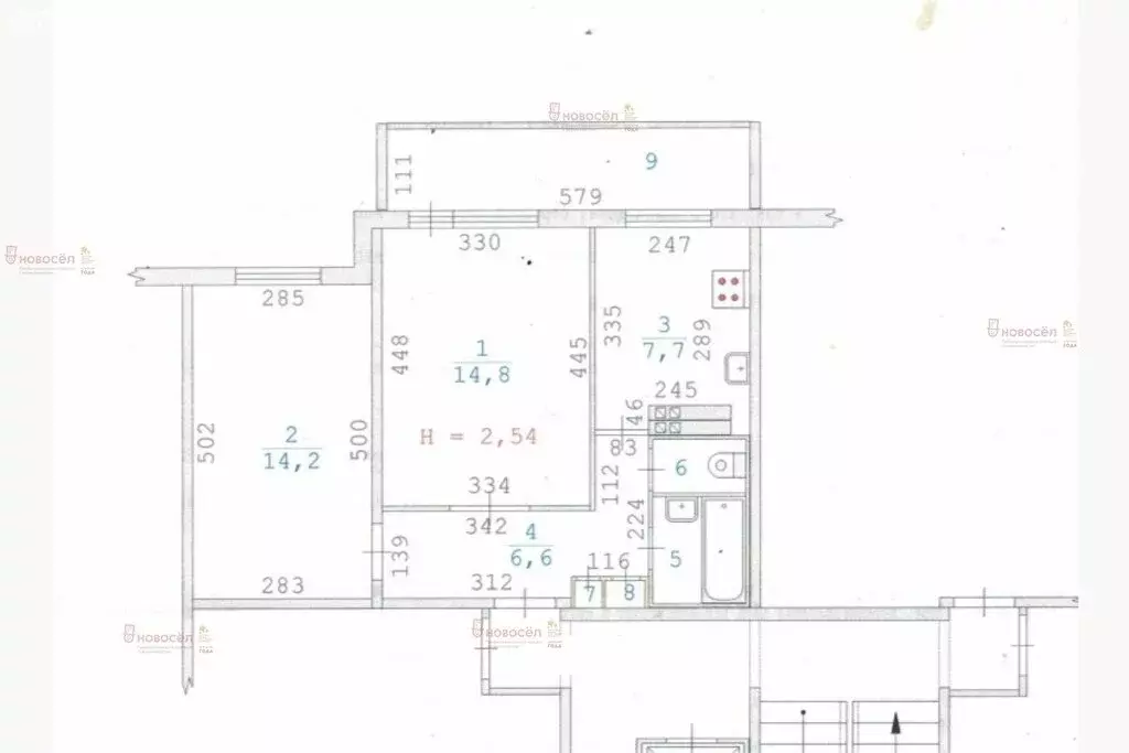 2-комнатная квартира: Екатеринбург, улица Учителей, 16 (48 м) - Фото 0
