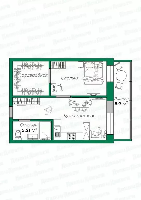 2-к кв. Кировская область, Киров ул. Успенская, 5 (55.9 м) - Фото 1