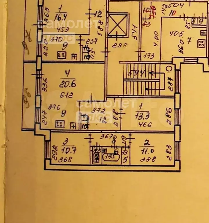 4-к. квартира, 83,7 м, 8/9 эт. - Фото 0