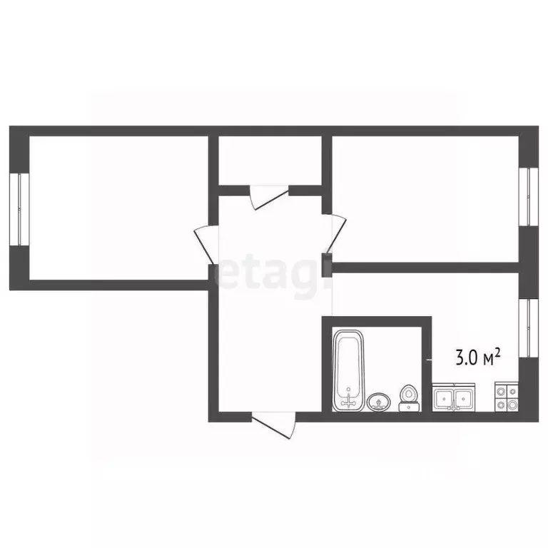 2-к кв. Ставропольский край, Ессентуки ул. Долина Роз (47.1 м) - Фото 2