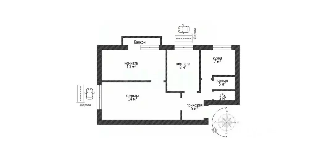 3-к кв. Адыгея, Майкоп ул. Ленина, 4 (50.0 м) - Фото 1