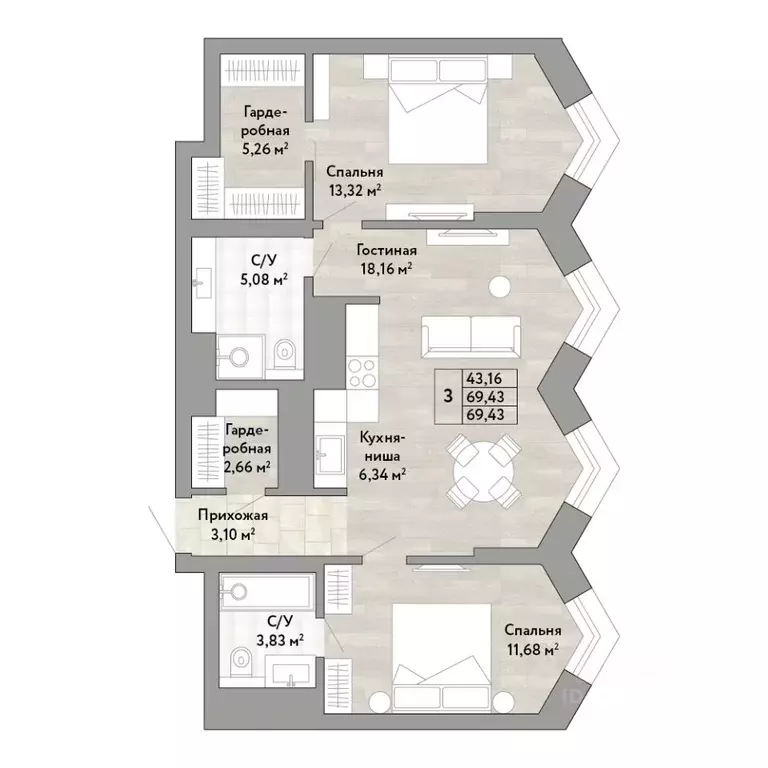 3-к кв. Хабаровский край, Хабаровск ул. Имени Лейтенанта С.В. Орлова ... - Фото 0