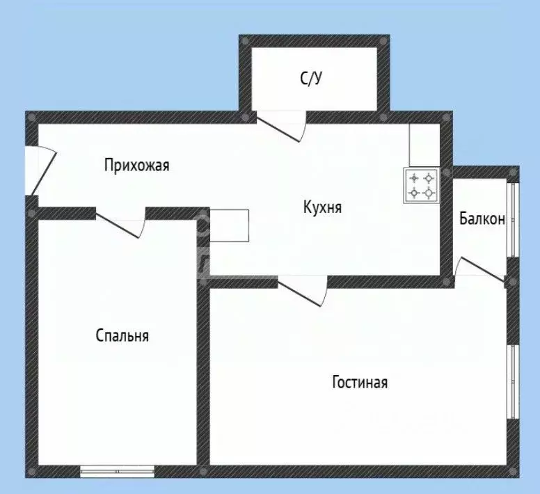 2-к кв. Дагестан, Каспийск ул. Амет-хан Султана, 26 (47.0 м) - Фото 2