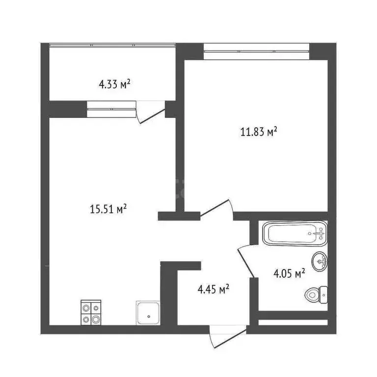 1-комнатная квартира: Дударева, улица Сергея Джанбровского, 17к1 ... - Фото 1