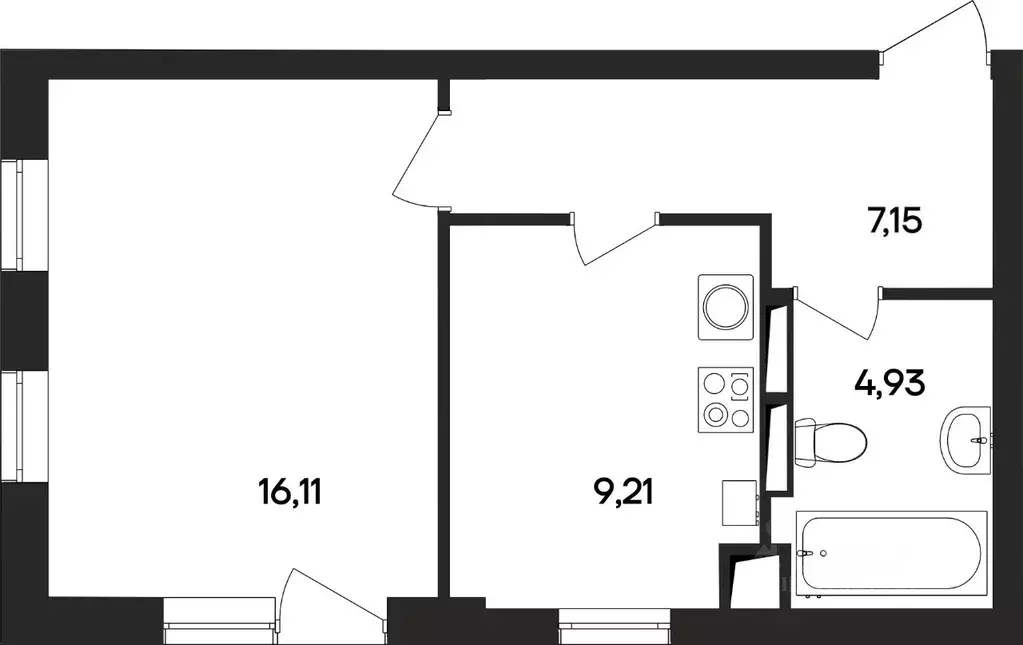 1-к кв. Крым, Евпатория городской округ, Заозерное пгт Кубики жилой ... - Фото 1