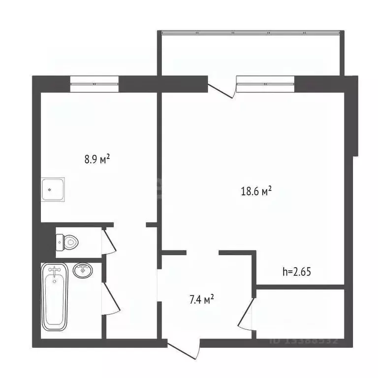 1-к кв. Красноярский край, Красноярск ул. Вильского, 7А (40.7 м) - Фото 2