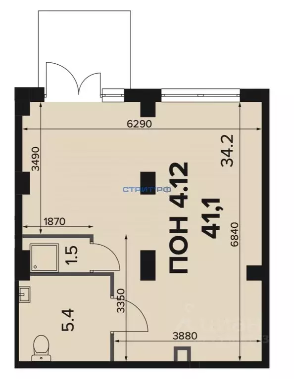 Торговая площадь в Москва Ленинградское ш., 228к4 (41 м) - Фото 1