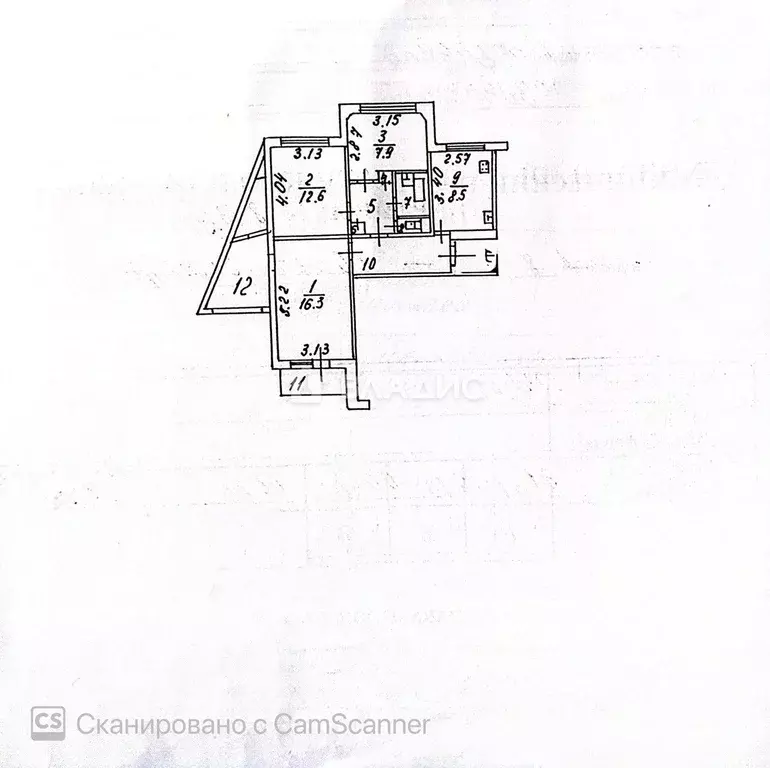 3-к кв. Белгородская область, Белгород 10-й мкр, ул. 60 лет Октября, 8 ... - Фото 2