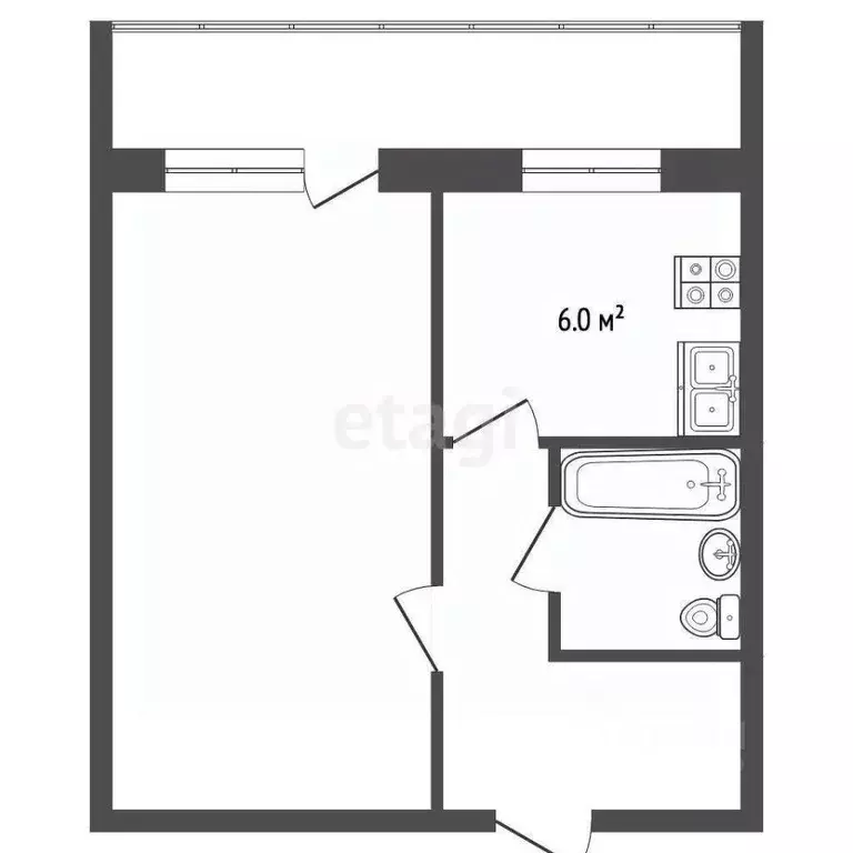 1-к кв. Московская область, Коломна Зеленая ул., 21 (29.0 м) - Фото 2