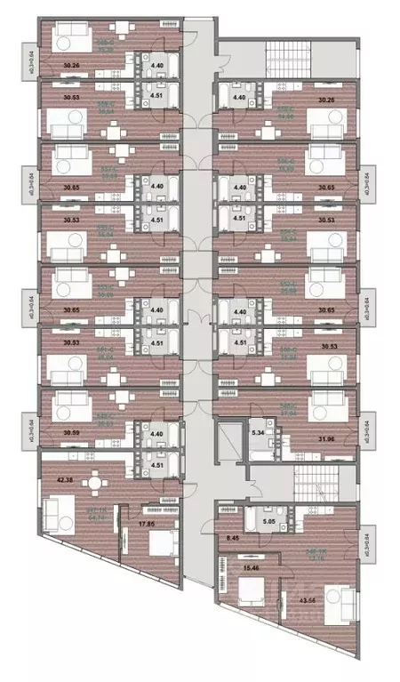 1-к кв. Калининградская область, Зеленоградск ул. Гагарина (34.32 м) - Фото 2
