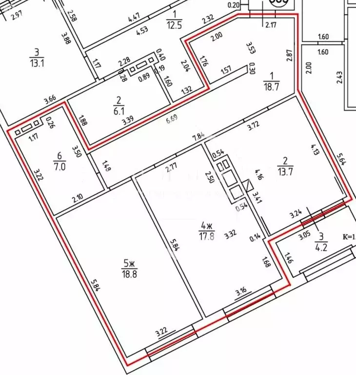 2-комнатная квартира: Калининград, улица Генерал-фельдмаршала ... - Фото 0