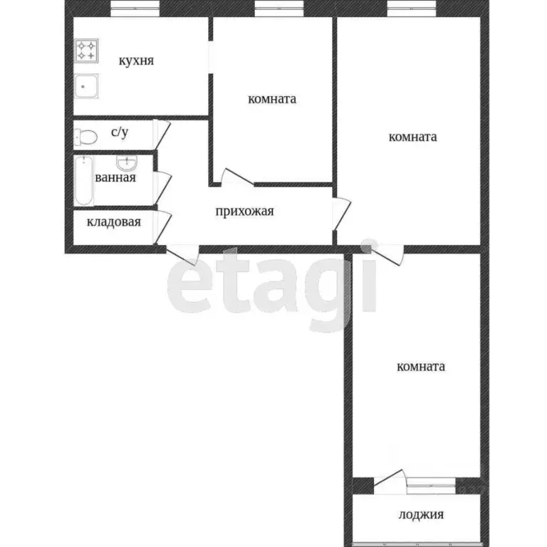 3-к кв. Красноярский край, Норильск Талнахская ул., 44 (61.5 м) - Фото 1