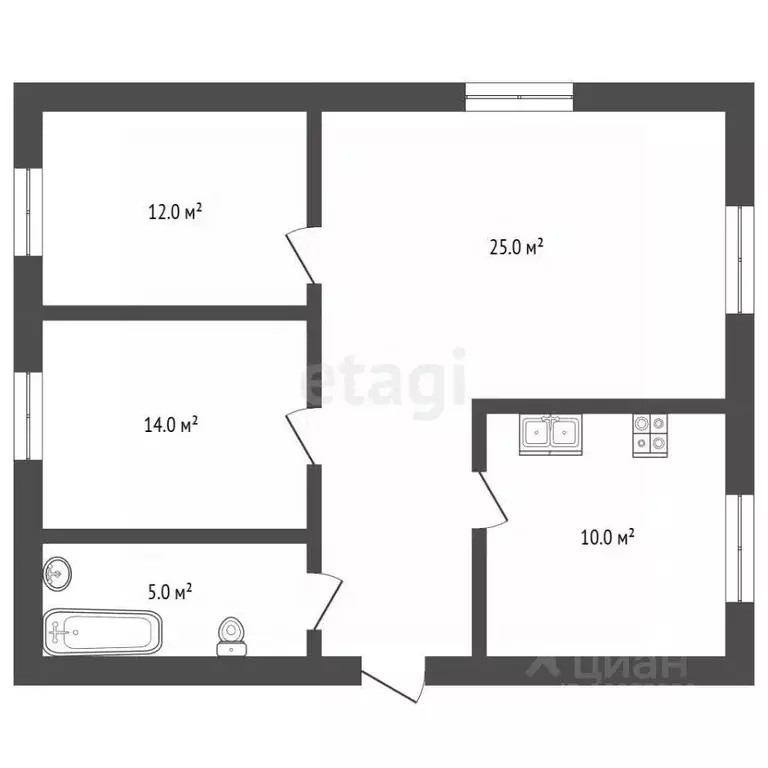 Дом в Башкортостан, Стерлитамак ул. 7 Ноября (66 м) - Фото 1