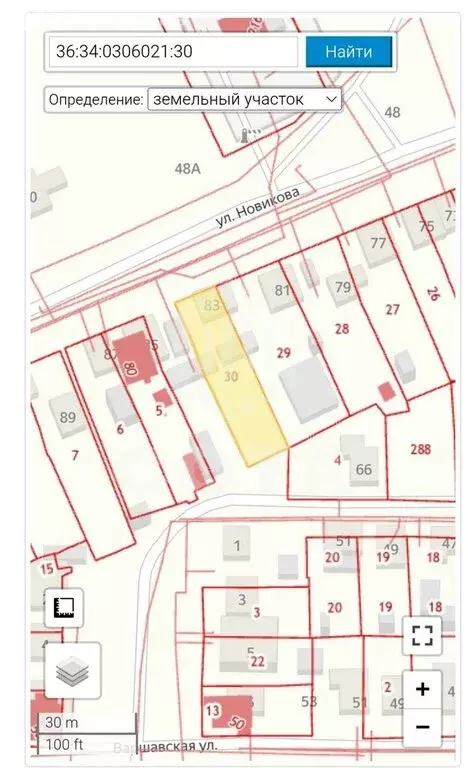 Участок в Воронеж, улица Новикова (7.2 м) - Фото 1