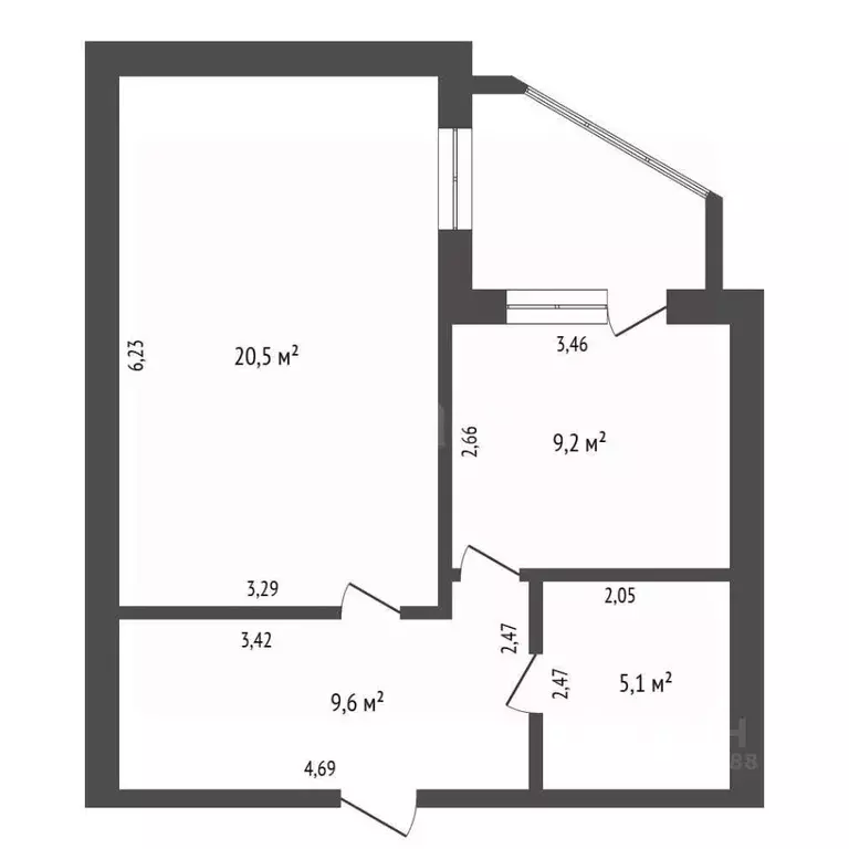 1-к кв. Амурская область, Благовещенский район, с. Чигири ул. ... - Фото 2