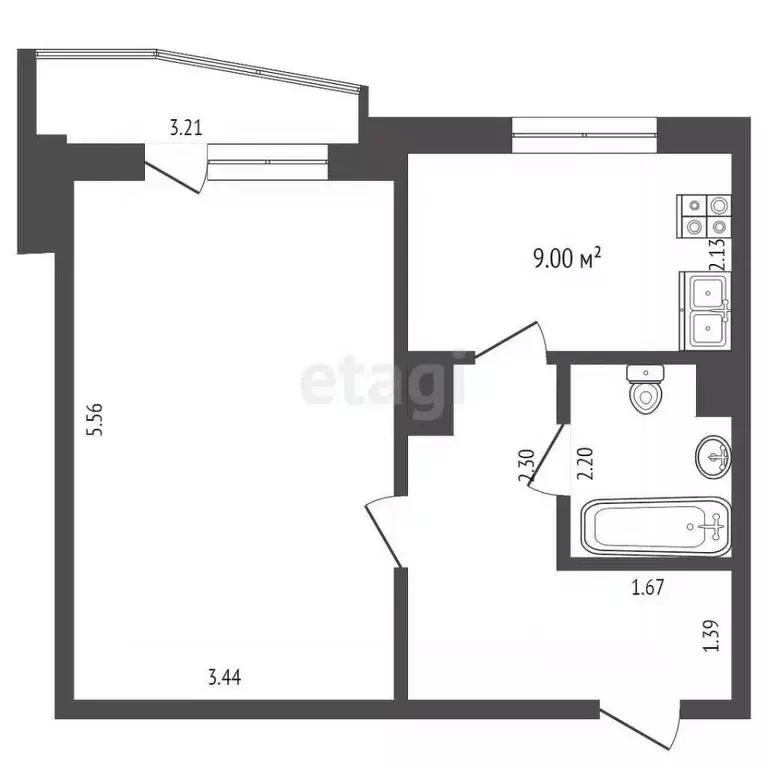 1-к кв. Архангельская область, Новодвинск ул. Советов, 30 (36.1 м) - Фото 1