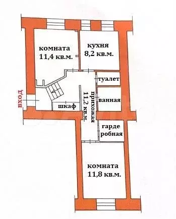 2-к. квартира, 50,7 м, 1/5 эт. - Фото 0