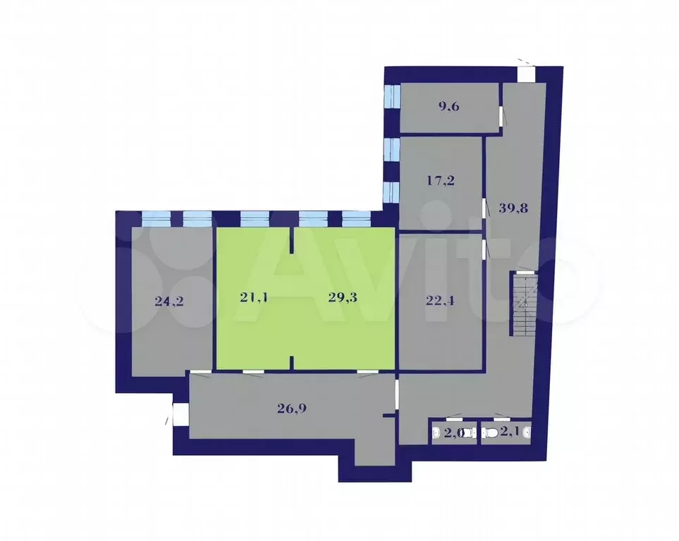 Офис, 50.4 м - Фото 0