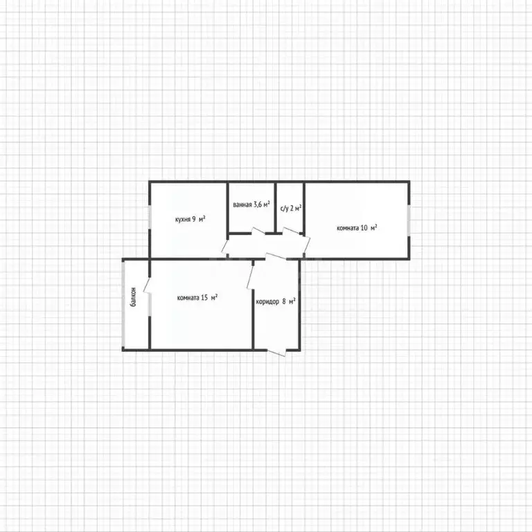 2-к кв. Адыгея, Майкоп 7-й пер., 18 (47.6 м) - Фото 2