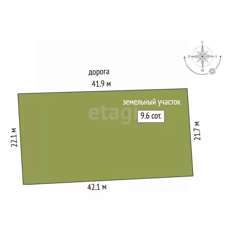 Участок в Крым, Симферопольский район, с. Трудовое ул. Восточная (9.56 ... - Фото 2