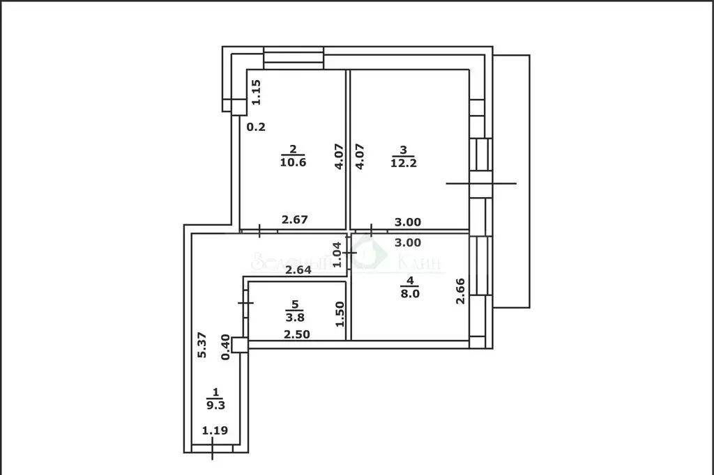 2-комнатная квартира: Бийск, улица Михаила Митрофанова, 2/2 (43.9 м) - Фото 0