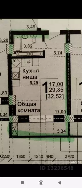 Студия Челябинская область, Челябинск просп. Краснопольский, 13А (30.0 ... - Фото 1