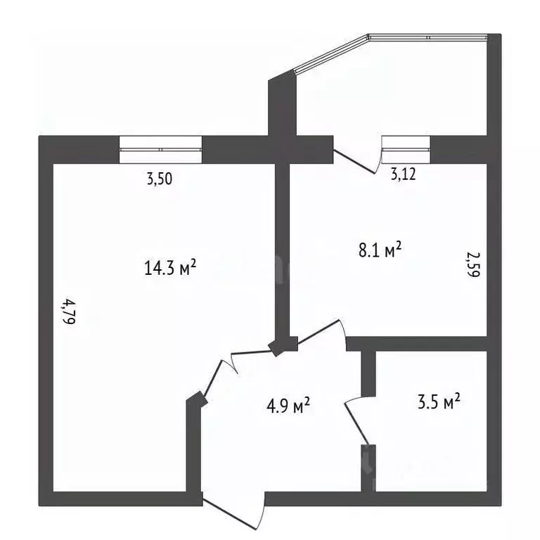 1-к кв. Амурская область, Благовещенск ул. Василенко, 3/2 (32.0 м) - Фото 2