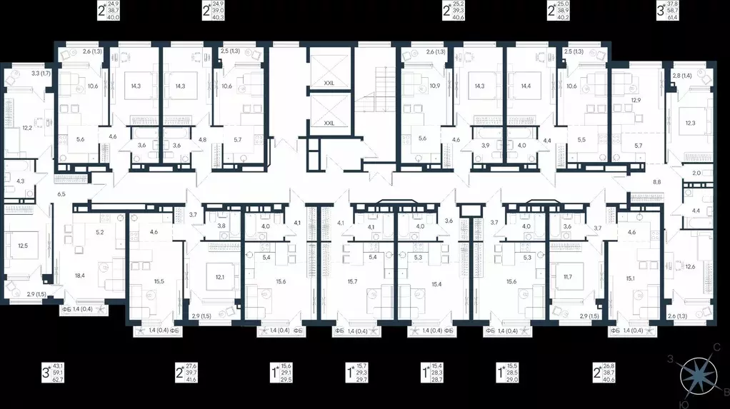 Студия Пермский край, Пермь ул. Космонавта Беляева, 17 (40.2 м) - Фото 2