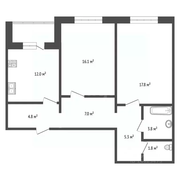 2-к кв. Владимирская область, Ковров ул. Маршала Устинова, 7 (68.6 м) - Фото 2